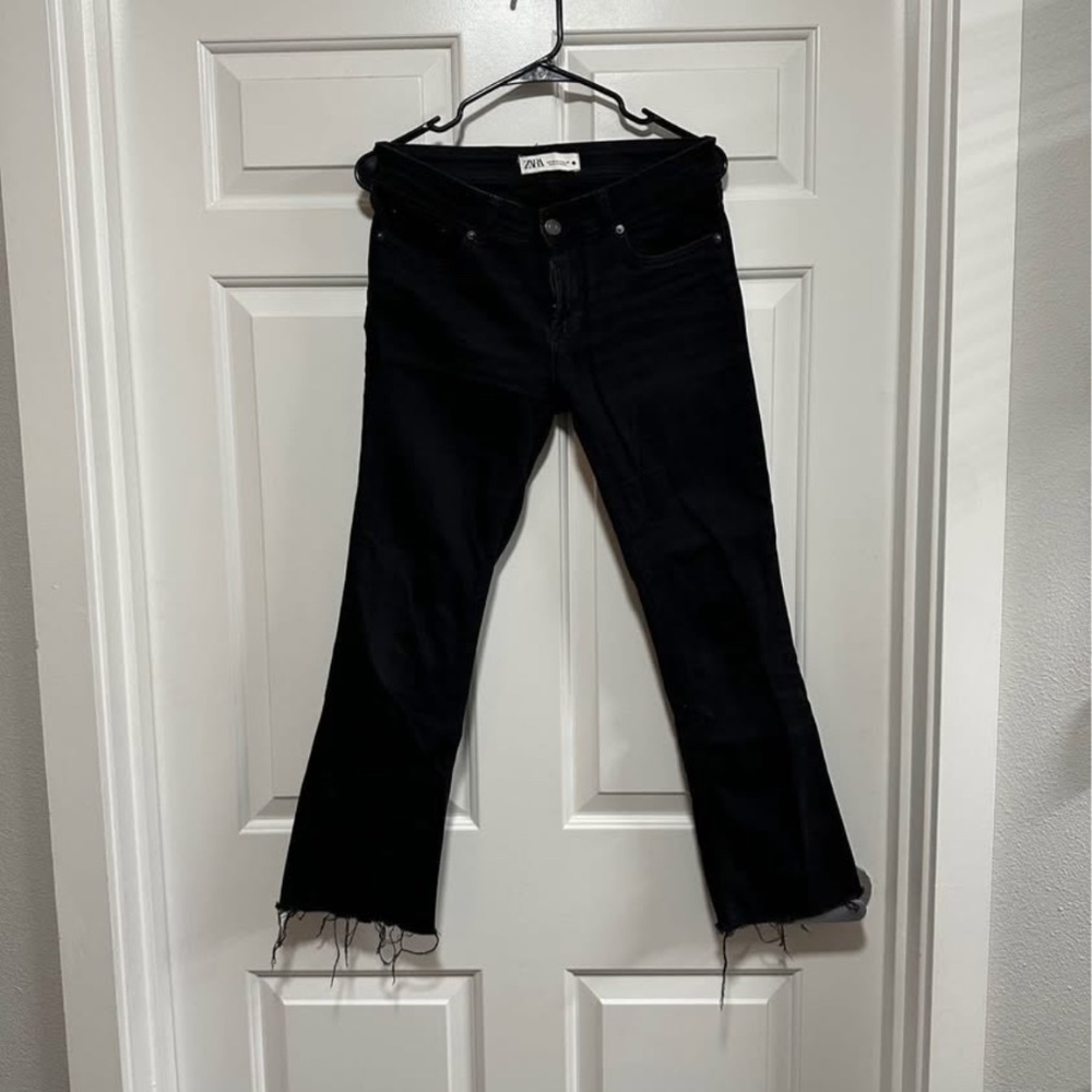 Black Zara Crop Ankle Jeans
